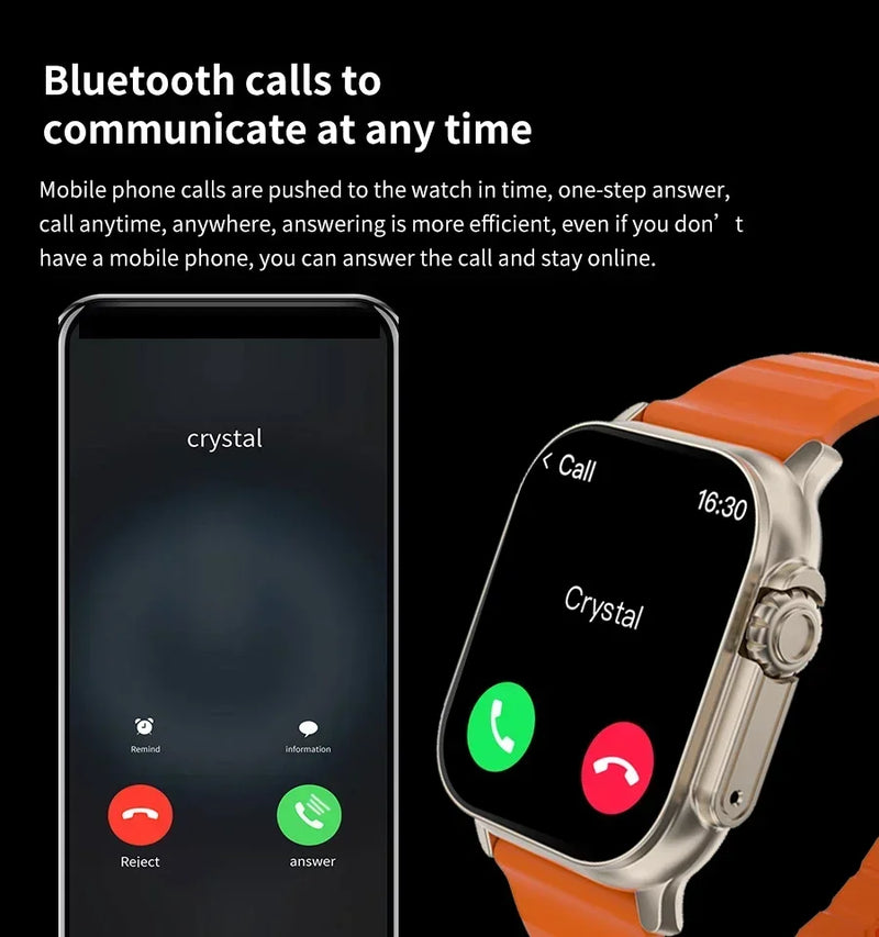 2024 T900 Ultra 2 Smart Watch Men 49mm Series 8 2.3 "AMOLED Screen NFCtc 8 smartwatch.